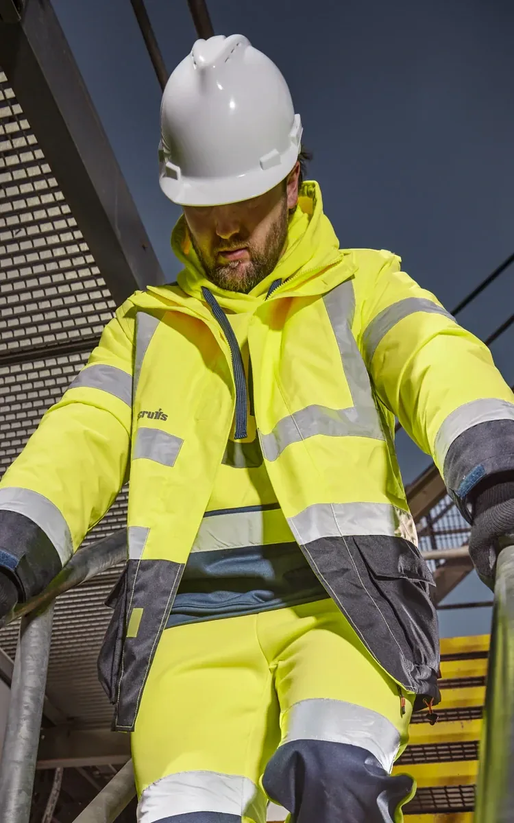 Branded hi-vis vest with company logo — hi-vis workwear printing Guildford