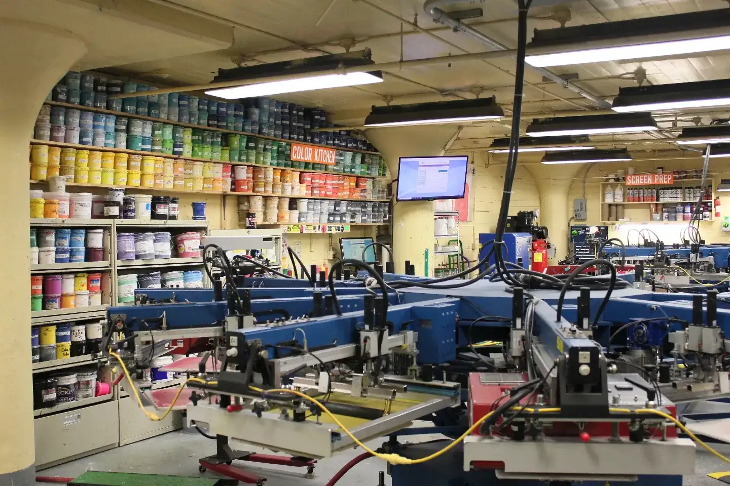 Screen printing workshop for bulk workwear orders — Guildford UK