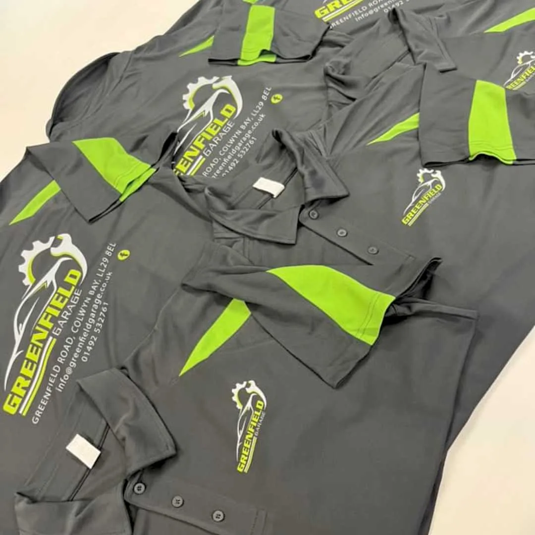 Branded polo shirts with company logo for teams — polo shirt printing Guildford